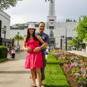 Wir vor dem Mormonentempel Wir vor dem Mormonentempel
