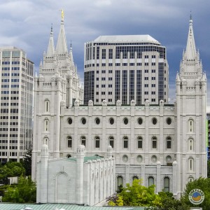 Blick auf den Mormonentempel Blick auf den Mormonentempel