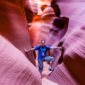 Franky im Slot Canyon Franky im Slot Canyon