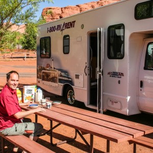Frühstück auf dem Gouldings Campground