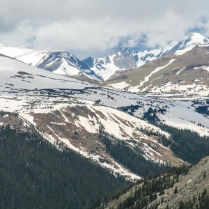Berglandschaft entlang der Trail Ridge Road