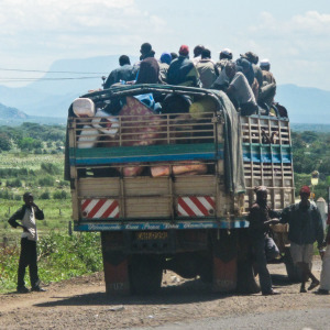 Straßenszene auf dem Weg nach Samburu