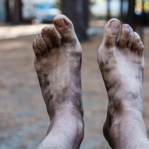 So sahen meine Füße nach drei Tagen  ohne Dusche aus ;o)