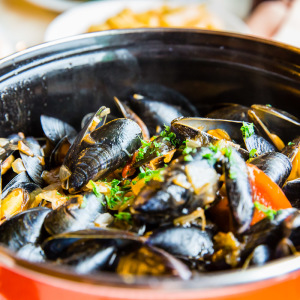 Muscheln zum Abendessen