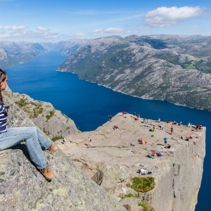 Blick auf den Preikestolen