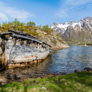 Schiffswrack im Fjord Schiffswrack im Fjord