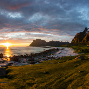 Mitternachtssonne Mitternachtssonne in Uttakleiv auf den Lofoten