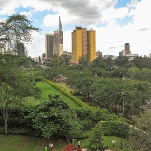 Blick aus dem Fenster des Nairobi Serena Hotels Blick aus dem Fenster des Nairobi Serena Hotels