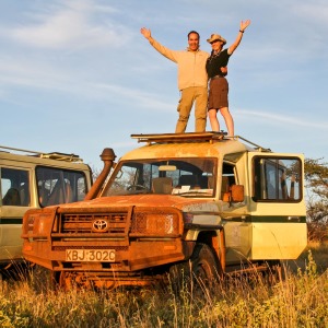 Auf dem Dach unseres Jeeps!