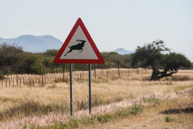 Namibisches Straßenschild