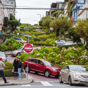 Die Lombard Street von unten Die Lombard Street von unten