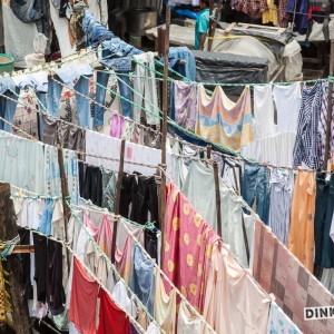 Säuberlich aufgehängte Wäsche Säuberlich aufgehängte Wäsche