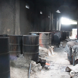 Hier wird die Seifenlauge erwärmt Hier wird die Seifenlauge erwärmt