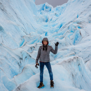 Nadine auf dem Gletscher