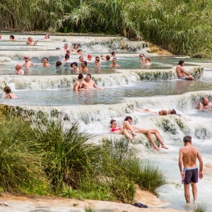 Die Sinterbecken in Saturnia Die Sinterbecken in Saturnia