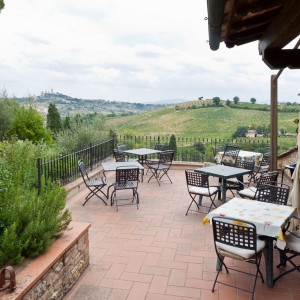 Die Frühstücksterrasse