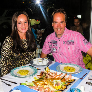 Wir mit unserer Fischplatte