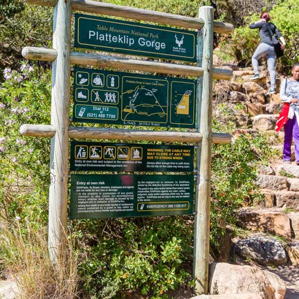 Start zum Platteklip Gorge Trail Start zum Platteklip Gorge Trail