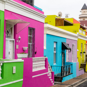 Bunte Häuser im Bo-Kaap Viertel Bunte Häuser im Bo-Kaap Viertel