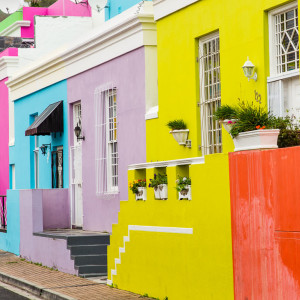 Bunte Häuser im Bo-Kaap Viertel Bunte Häuser im Bo-Kaap Viertel