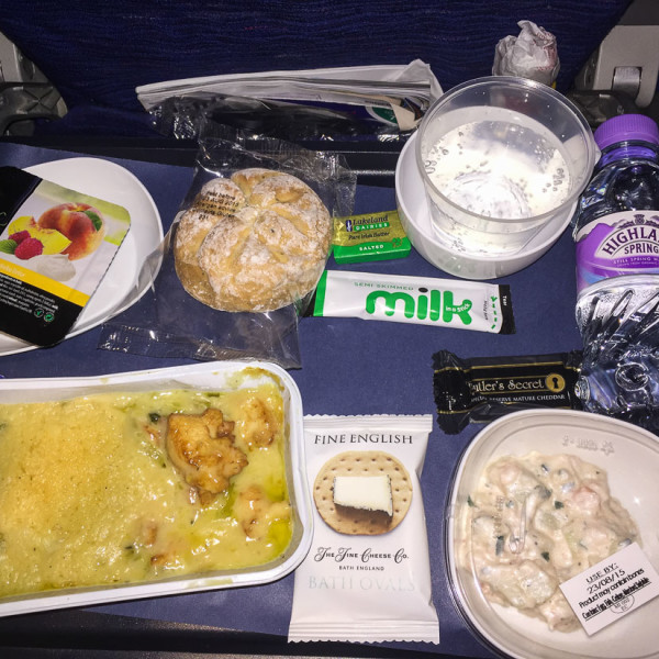 Abendessen im Flieger Abendessen im Flieger