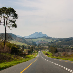Straße in Richtung Paarl
