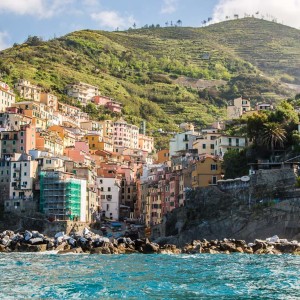 Riomaggiore vom Wasser aus