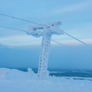 eigefrorener Liftmast eigefrorener Liftmast