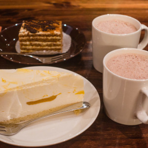 Lecker Kuchen und Kakao