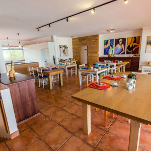 Frühstücksraum in der Dune Guest Lodge Frühstücksraum in der Dune Guest Lodge