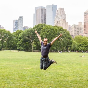 Freudensprung im Central Park Freudensprung im Central Park