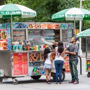 Typischer Imbisswagen in New York Typischer Imbisswagen in New York