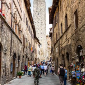 In den Gassen von San Gimignano In den Gassen von San Gimignano