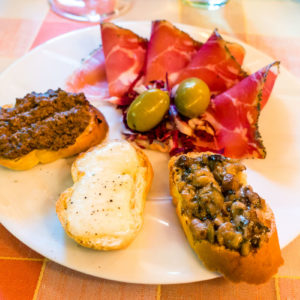 Crostinis in der Trattoria Di Fiorella
