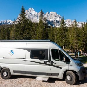 Unser Stellplatz auf dem Caravan Park Sexten Unser Stellplatz auf dem Caravan Park Sexten