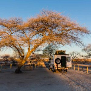 Unser Stellplatz in Okaukuejo Unser Stellplatz in Okaukuejo